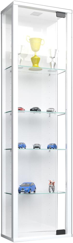 Vitrinenschrank Glas Wandschrank Vitrine Sammlervitrine Hängeschrank weiß Bild 1