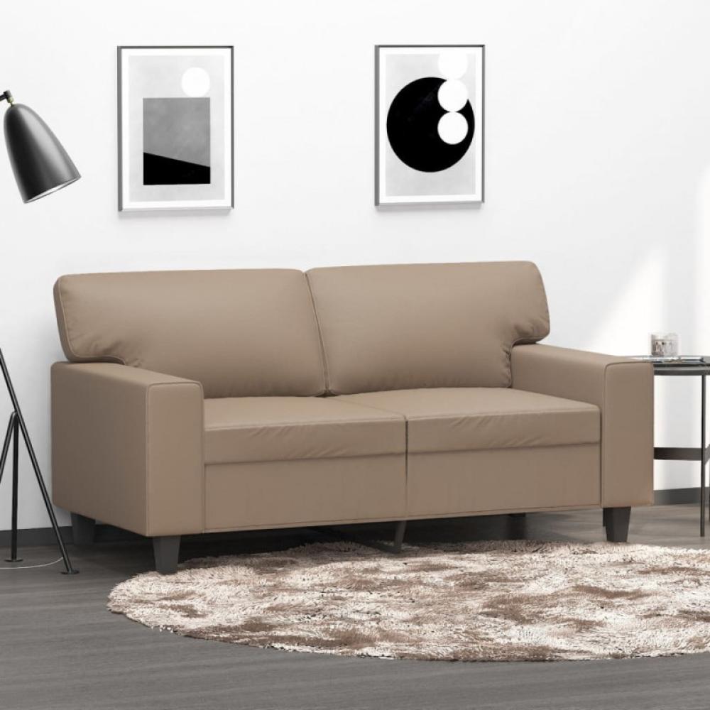 2-Sitzer-Sofa Cappuccino-Braun 120 cm Kunstleder (Farbe: Braun) Bild 1