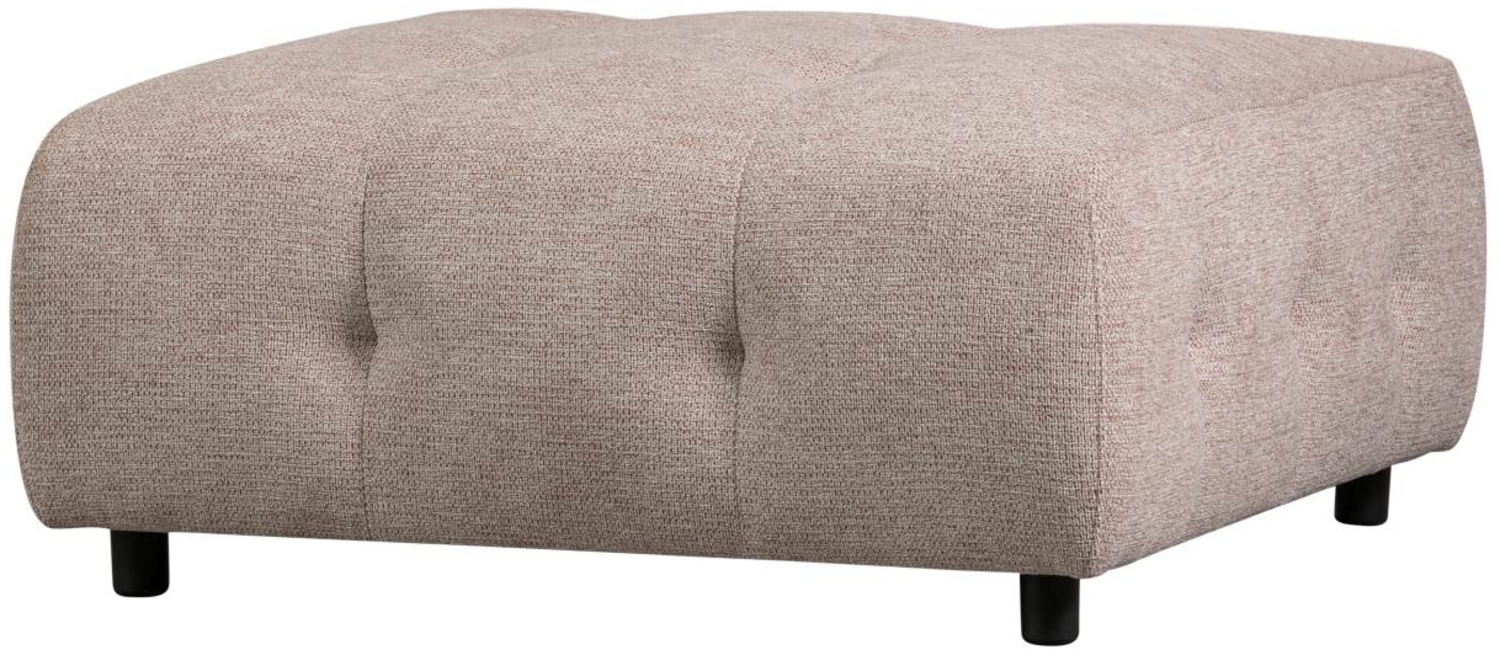 Hocker Louis aus Chenille, Rosa Bild 1