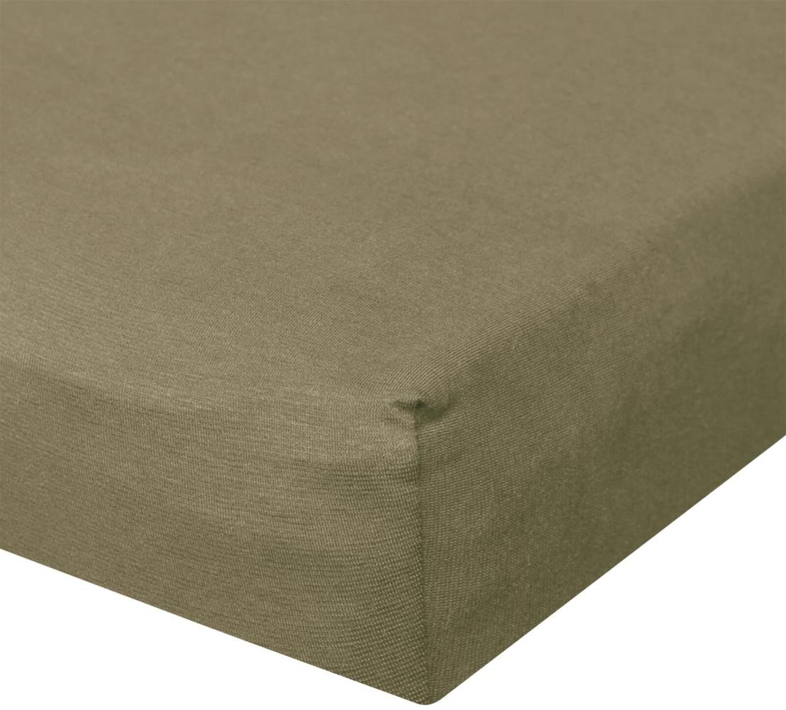 BettwarenShop Jersey Spannbetttuch Ultra-Stretch|140x200 - 160x220 cm| espresso Bild 1