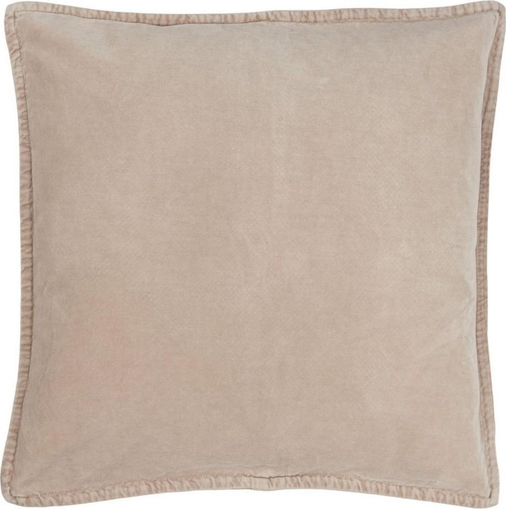 Laursen - Kissenbezug Hell- Natur- Grau 52x52cm Samt Velour 6230-44 Kissenhülle Bild 1