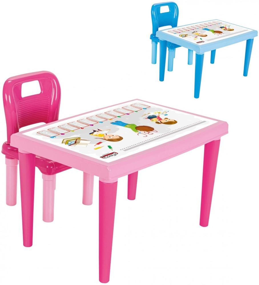 Pilsan Kindertisch Stuhl 03516 Kindersitzgruppe Kunststoff max. 50 kg ab 3 Jahre rosa Bild 1