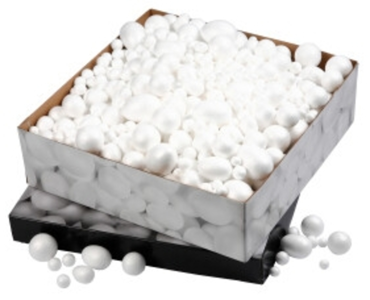 Großpackung Styropor "Kugeln und Eier" versch. sortiert Bild 1