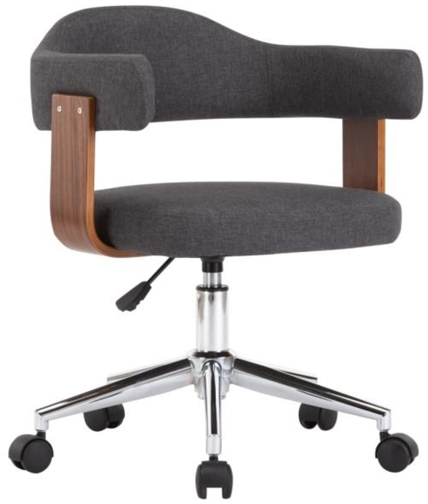 vidaXL Drehbarer Bürostuhl Grau Bugholz und Stoff [3054840] Bild 1