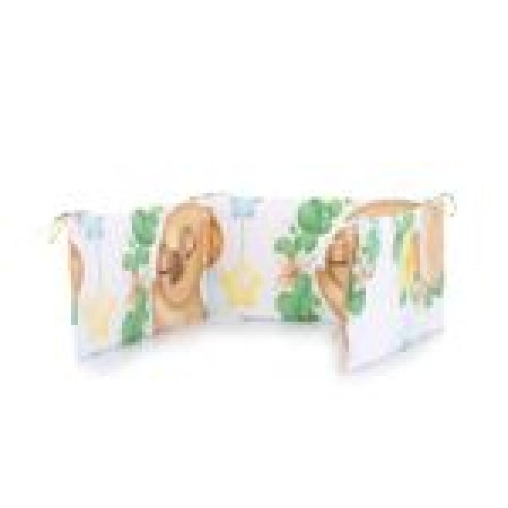 Chipolino Babynest Bumper 180x30 cm Bettumrandung Nestchen aus 100% Baumwolle beige/grün Bild 1