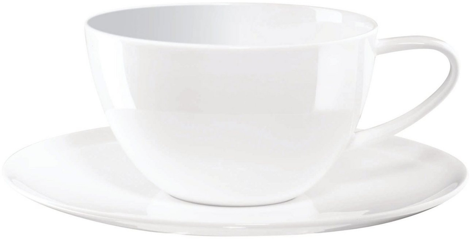 ASA Selection à table Café au lait Tasse, mit Untere / Untertasse, Fine Bone China, Warmes Weiß, 350 ml, 1965013 Bild 1