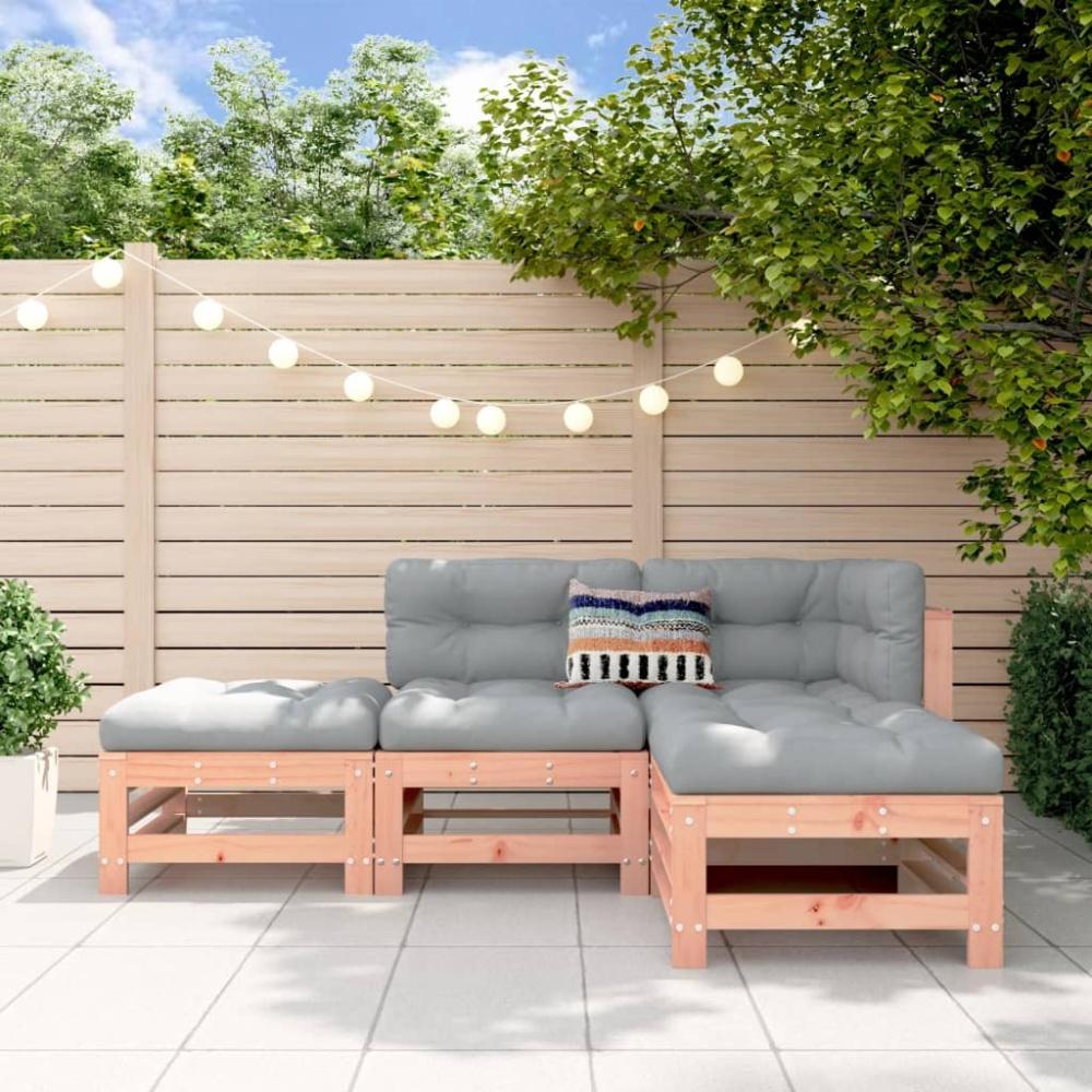 vidaXL 4-tlg. Garten-Lounge-Set Massivholz Douglasie 3186506 Bild 1