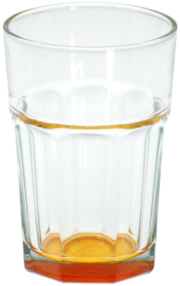 Latte Macchiato Glas, Kaffeeglas, Kaffeetasse, Cappuccino, Tasse, Orange, 300 ml Bild 1