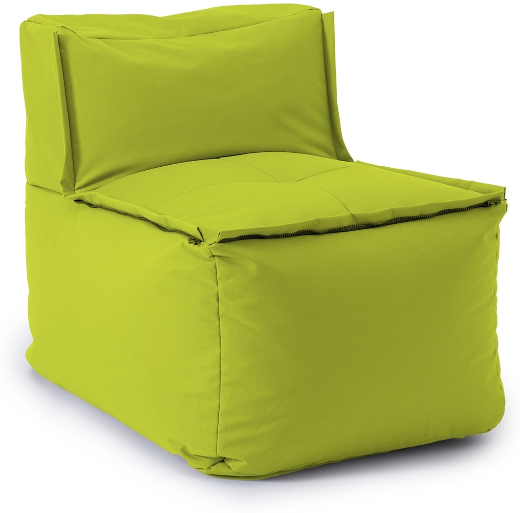 Lumaland Sitzsack-Sofa, Polyester, Apfelgrün, Mittelteil (54x81x70 cm) Bild 1