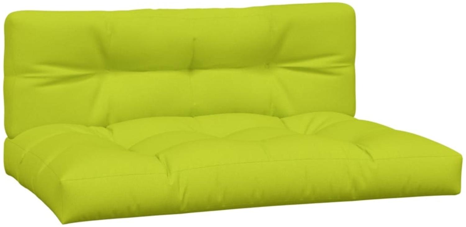 vida XL Palettenkissen 2-tlg. Hellgrün Stoff, 120 x 80 x 12 cm, 120 x 40 x 12 cm Bild 1