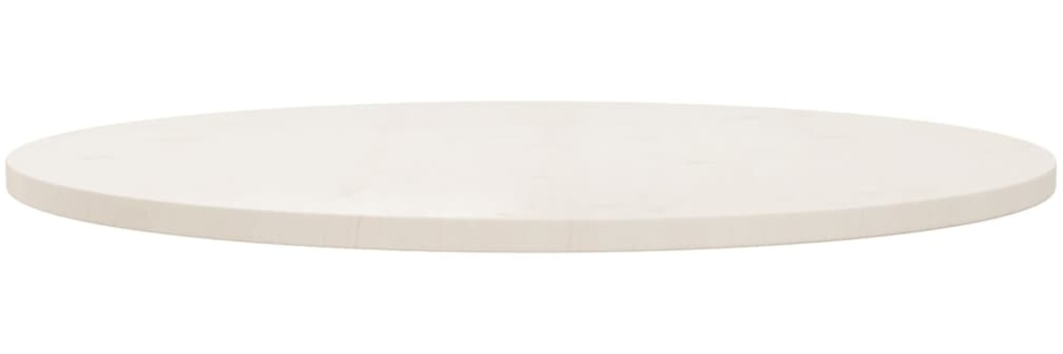 vidaXL Tischplatte Weiß Ø90x2,5 cm Massivholz Kiefer 813657 Bild 1