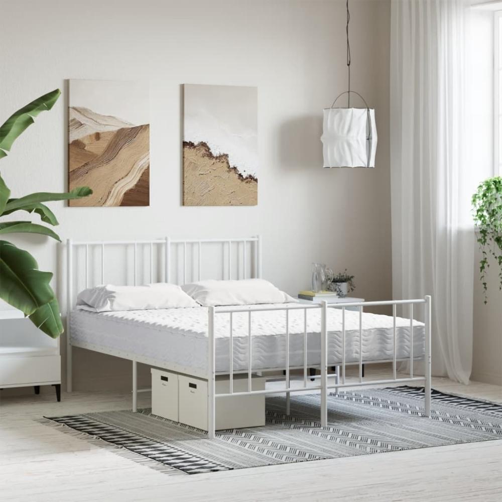 vidaXL Schaumstoffmatratze Weiß 120x200 cm Härtegrad H2 H3 356343 Bild 1
