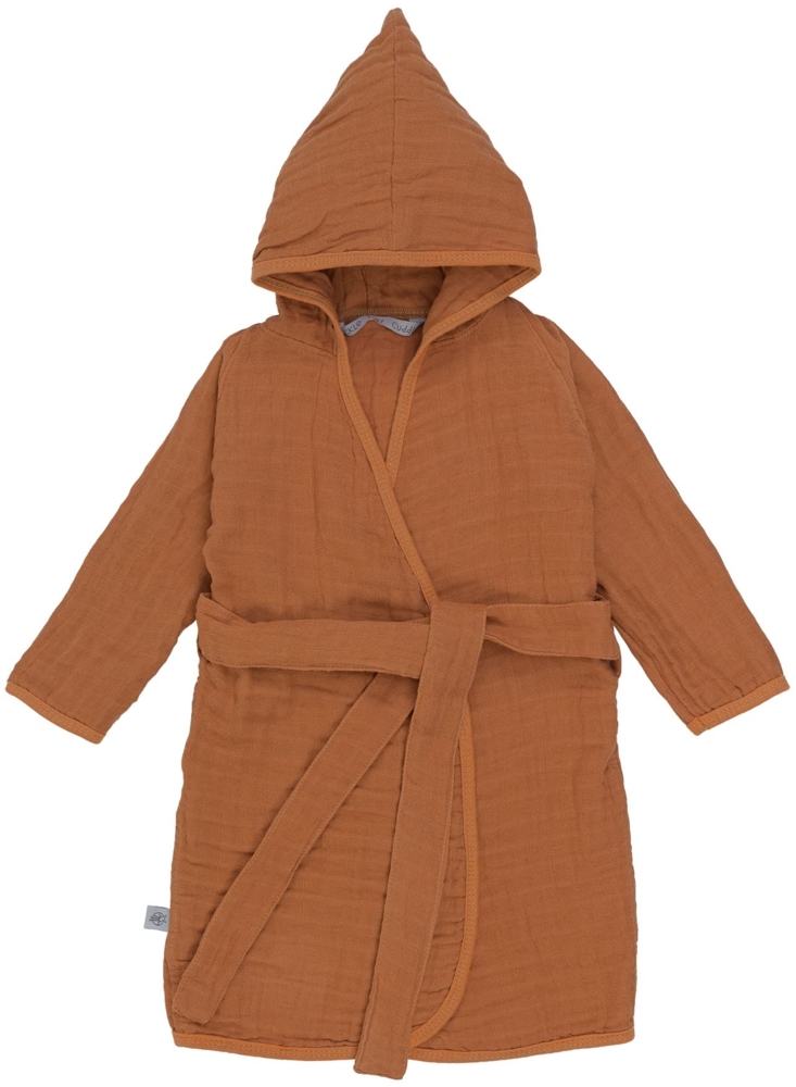 LÄSSIG Kinder Bademantel Baumwolle/Muslin Bathrobe rust 24 - 36 Monate Bild 1