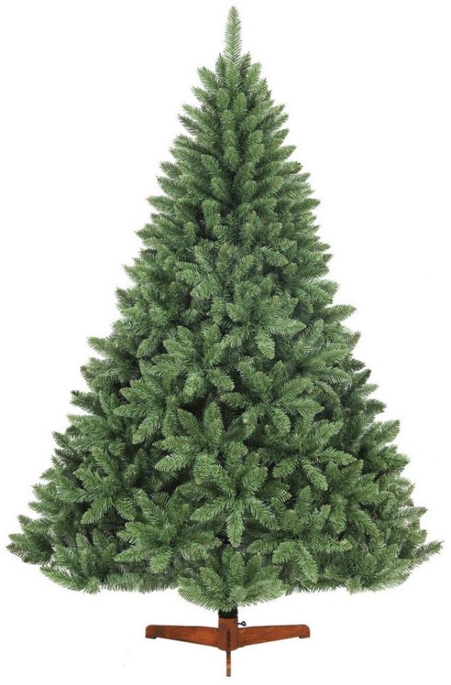 Salcar Künstlicher Weihnachtsbaum Künstlicher Tannenbaum mit natürlichen Zweigfarben und Echtholzständer, Nordmanntanne, 180 cm mit 730 Zweigen Bild 1