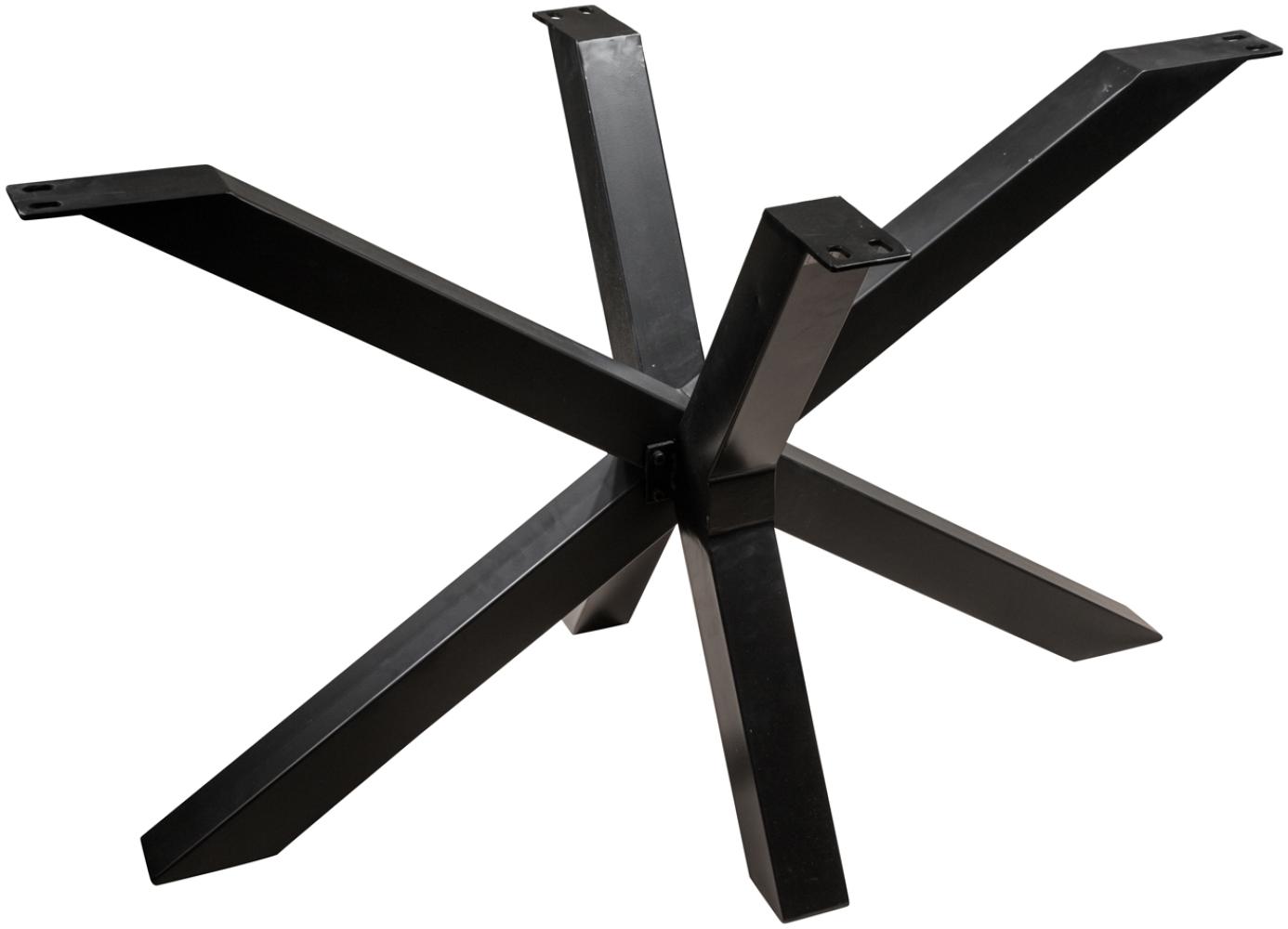 Baumkante Esstisch Akazienholz massiv Metallgestell Nussbaum 120x80 cm schwarz QUINCY 524884 Bild 1