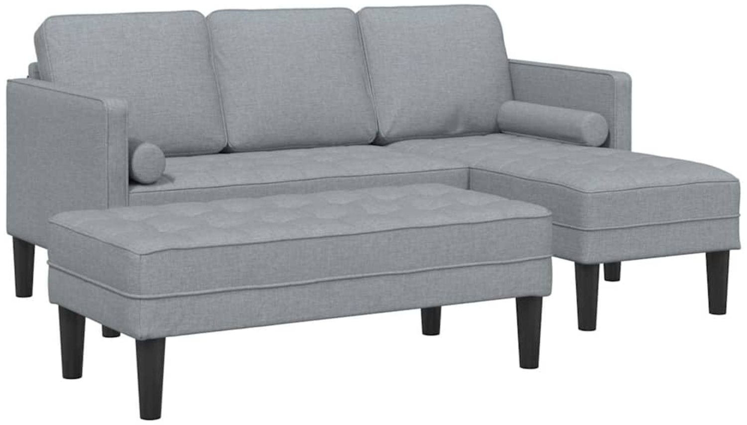 vidaXL Sofa Set 2 pcs Hellgrau 173 x 131 x 67 cm Stoff 3329252 Bild 1