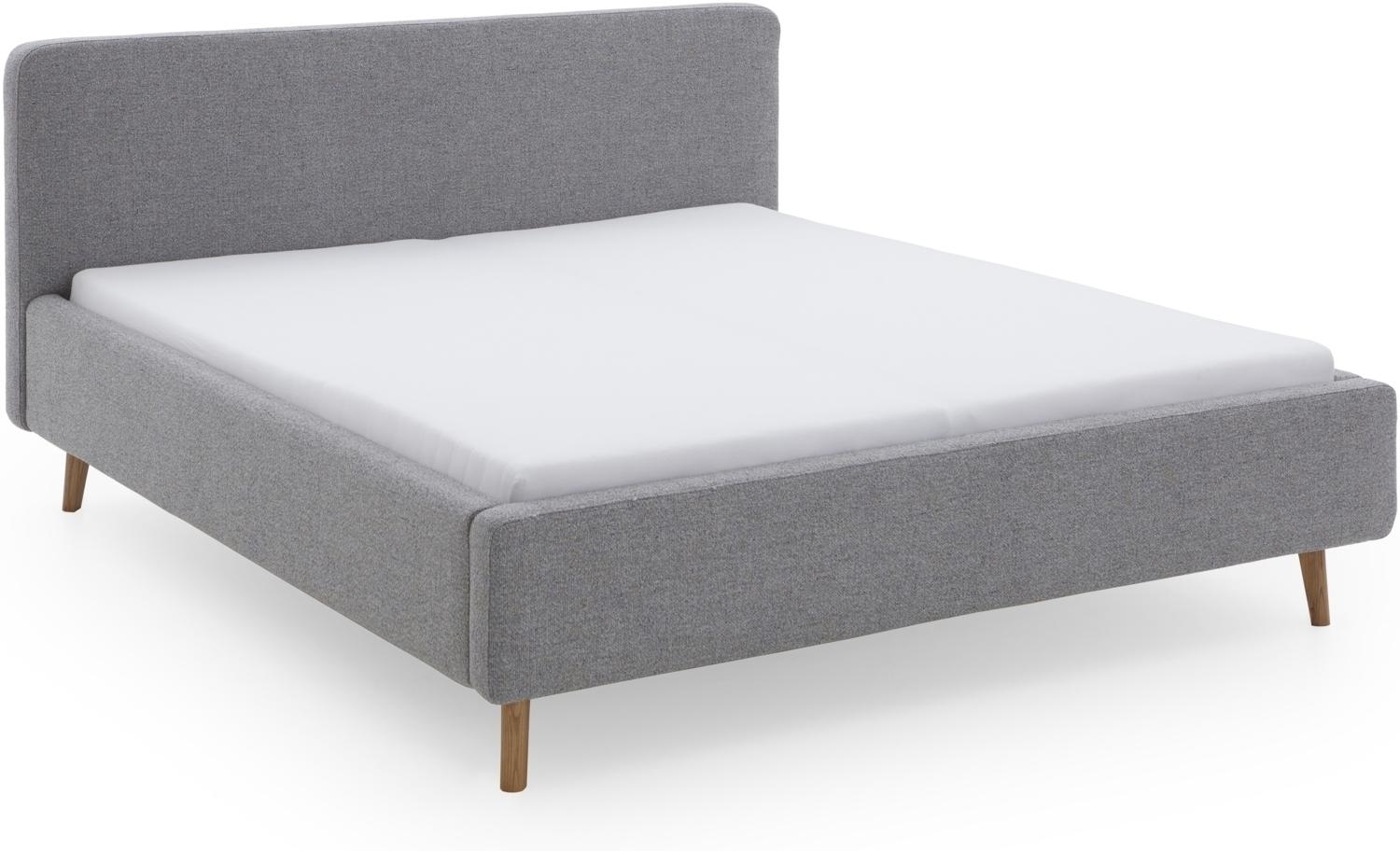 Polsterbett >Mattis< Liegefläche 180x200cm, Hevre grau, Stellmaß: 201x105x218cm (BxHxT) Bild 1