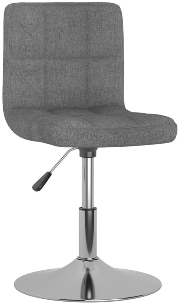 vidaXL Drehbarer Barhocker Hellgrau Stoff 334199 Bild 1