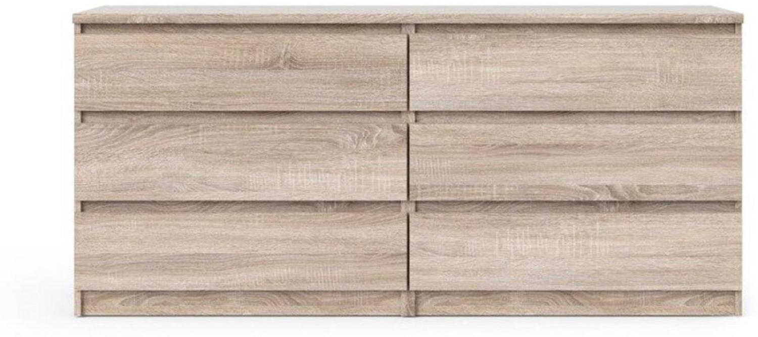 Nada Kommode 6 Schubladen trüffelfarben Sideboard Bild 1