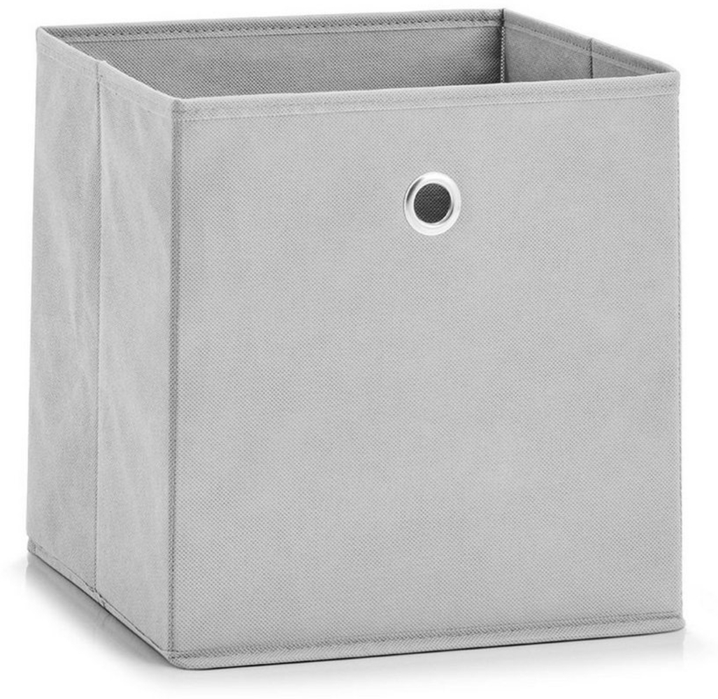 Aufbewahrungsbox mit Griffloch, Vlies - Hellgrau Bild 1