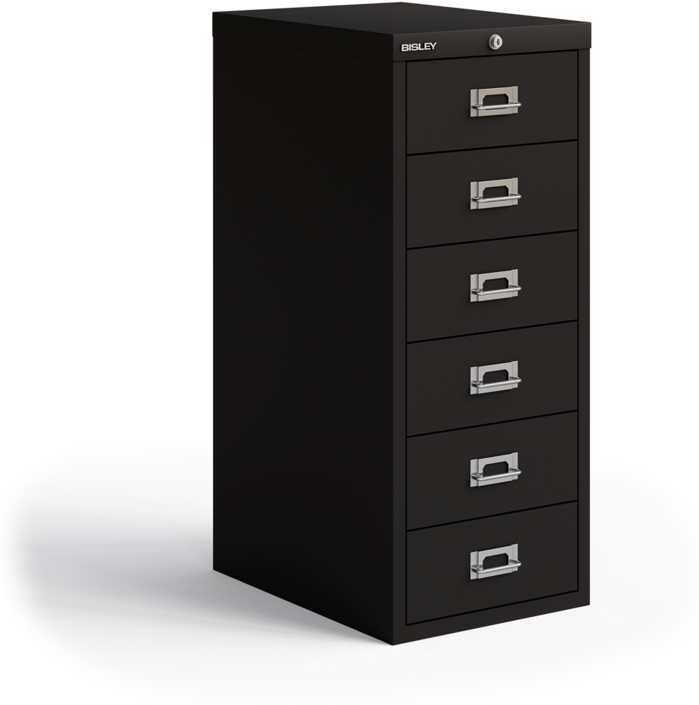 BISLEY Multidrawer Schubladenschrank aus Metall abschließbar in schwarz Schrank für Büro Werkstatt und Zuhause Stahlschrank, LA296-633 Bild 1