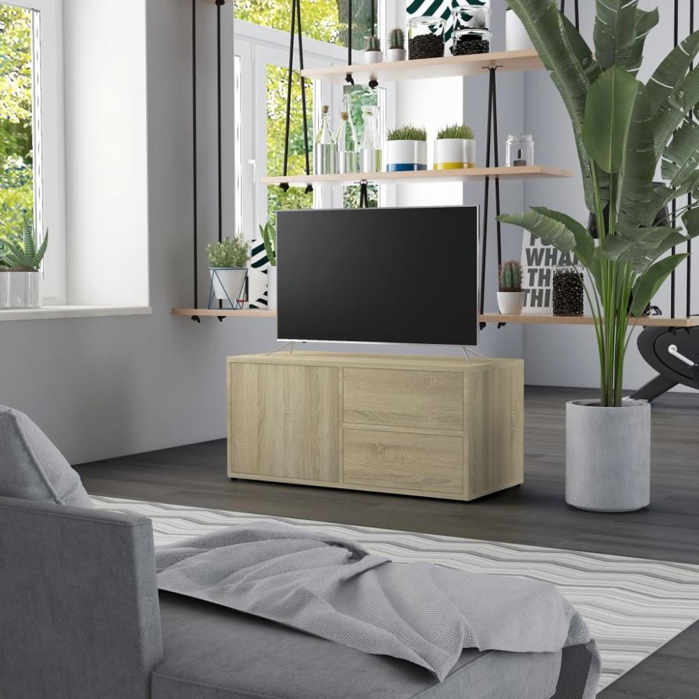 vidaXL TV-Schrank Sonoma-Eiche 80x34x36 cm Holzwerkstoff 801853 Bild 1