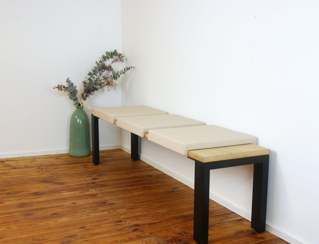 Lycce Bankauflage Klemmkissen Sitzkissen mit 2 Leisten, 37cm Klemmtiefe, Kunstleder, (1 St), hochwertiger Bezug in vielen Farben Bild 1