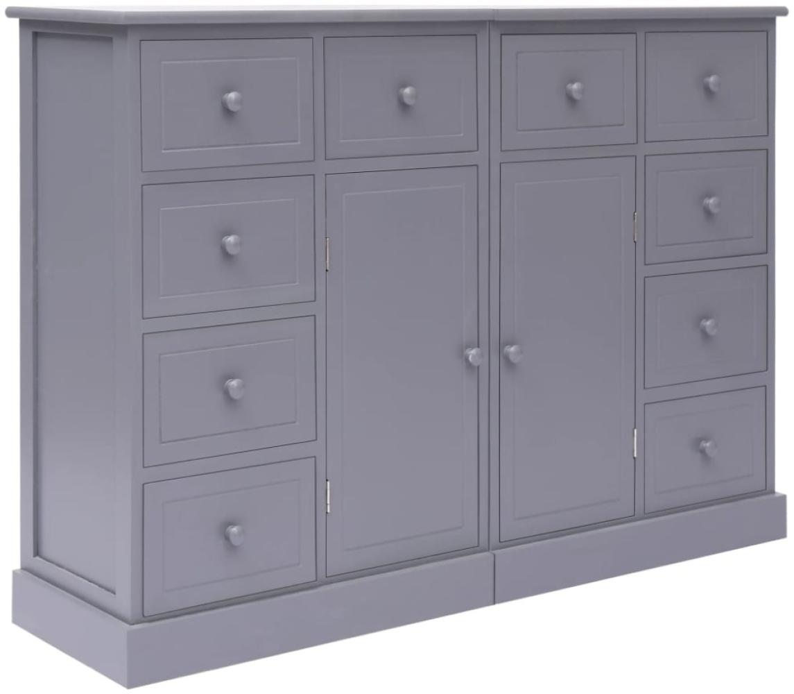 vidaXL Sideboard mit 10 Schubladen Grau 113×30×79 cm Holz [284176] Bild 1