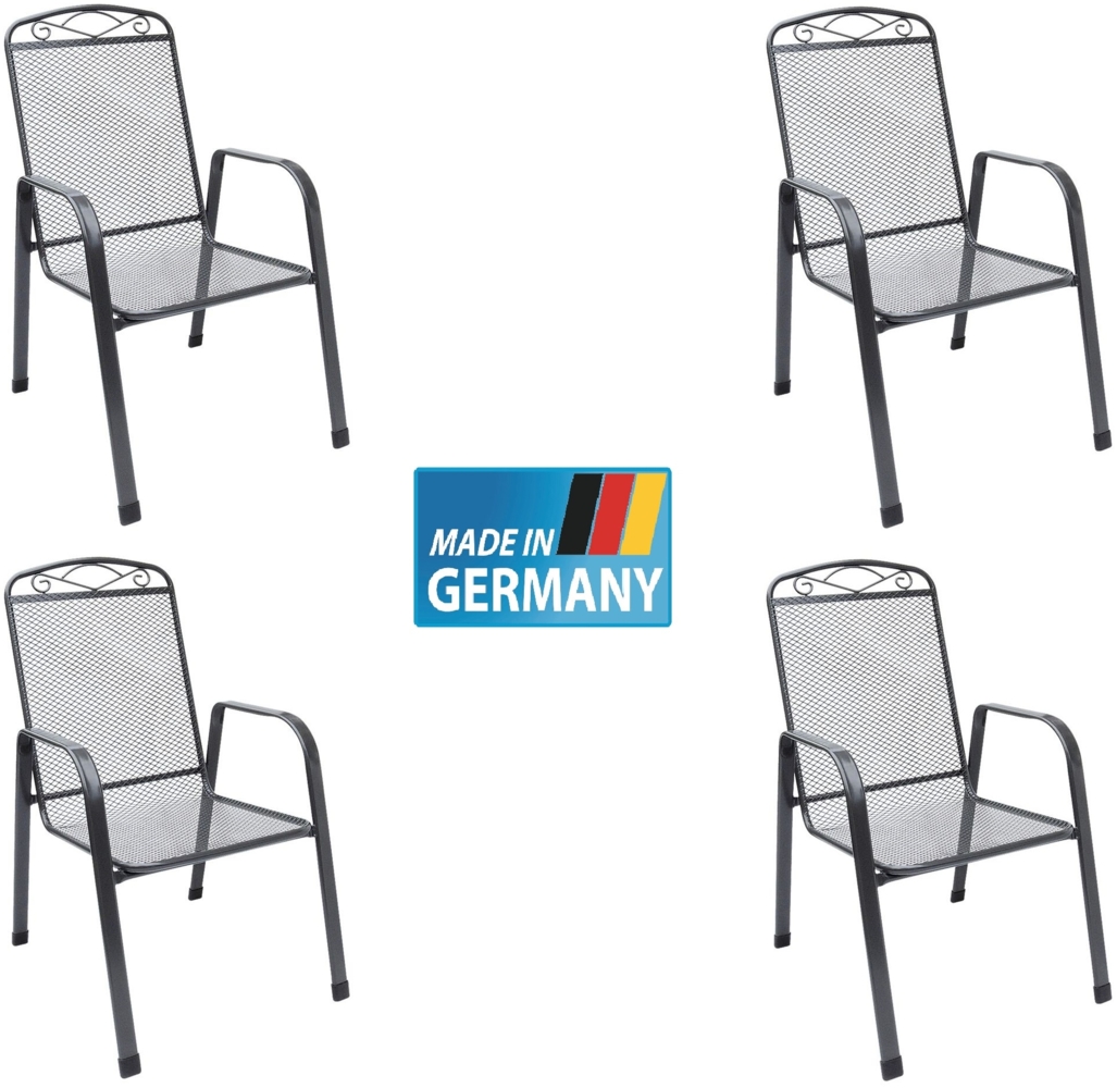 MFG ZINGST 4x Stapelsessel aus Streckmetall Gartenstuhl stapelbar Bild 1