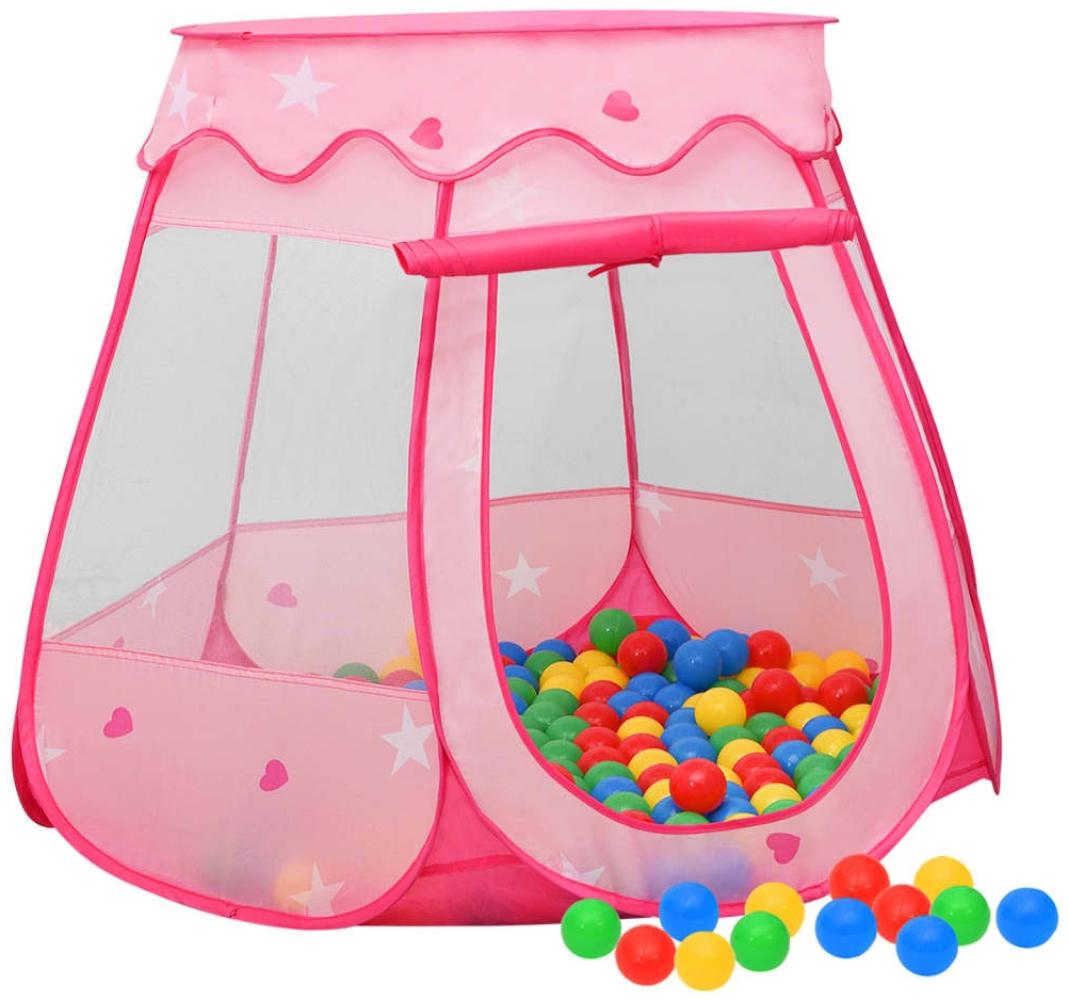 Kinder-Spielzelt Rosa 102x102x82 cm Bild 1