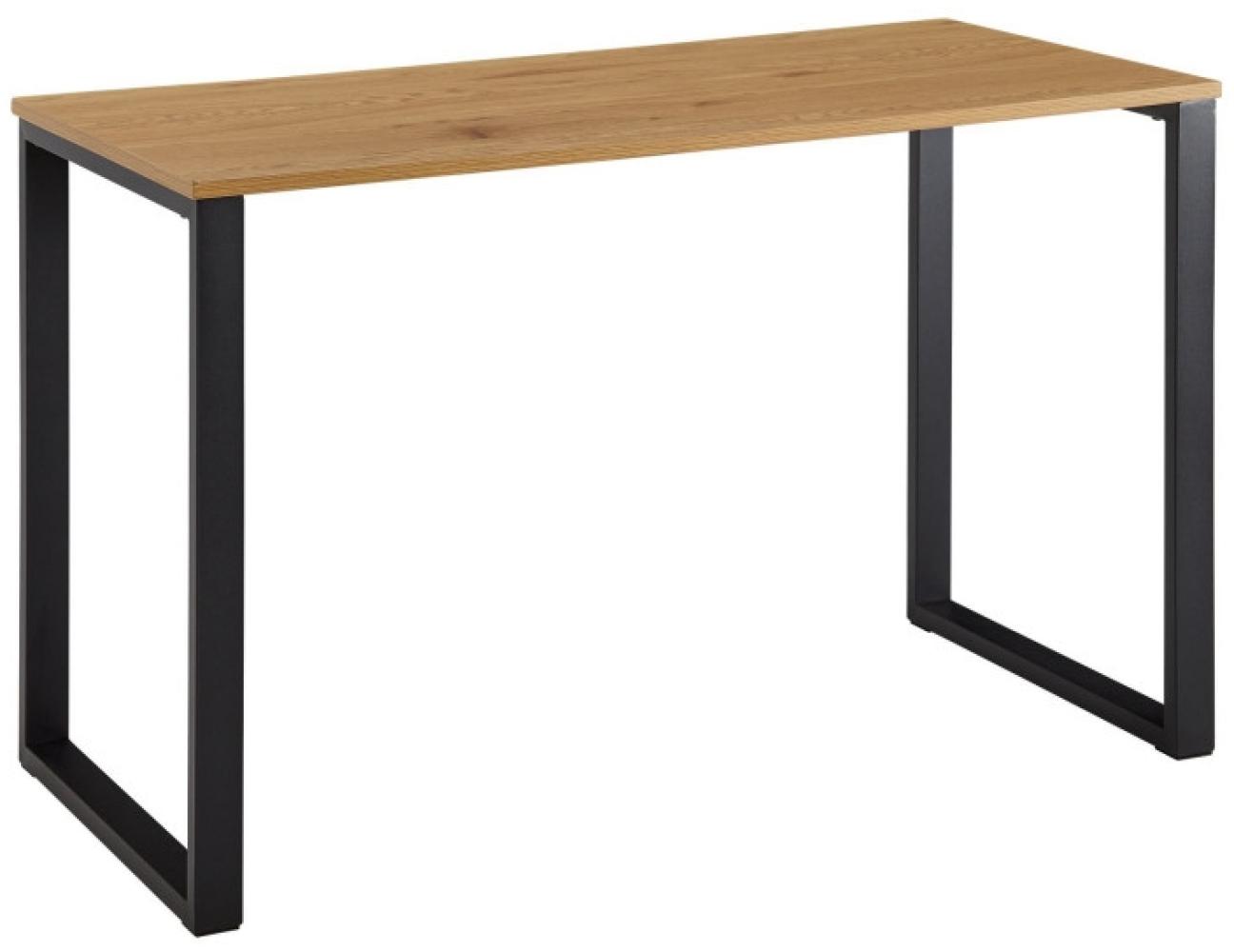 Schreibtisch Eiche-Dekor / Schwarz 120x60x76 cm Design Computertisch Bild 1