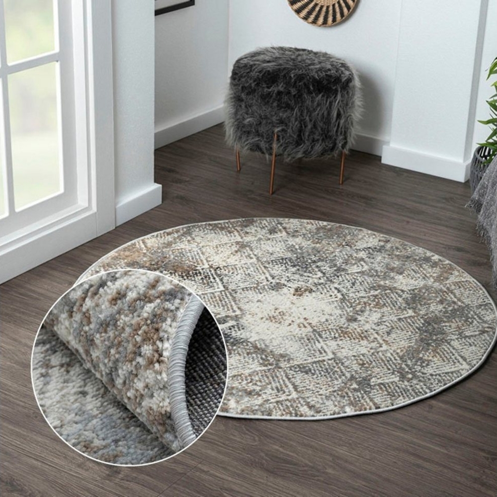 Myflair Möbel & Accessoires Teppich My Heart, rund, Höhe: 8 mm, Kurzflor, Scandi-Design, besonders weich durch Microfaser Bild 1