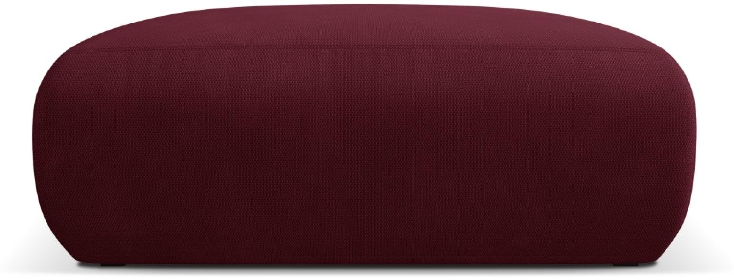 Micadoni Boucle Hocker Molino Large Strukturierter Stoff Bordeaux Bild 1