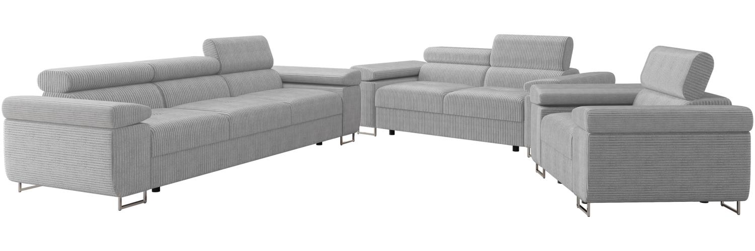 Sofa Set Torezio Cord 3+2+1 mit Einstellbare Kopfstützen (Poso 110) Bild 1