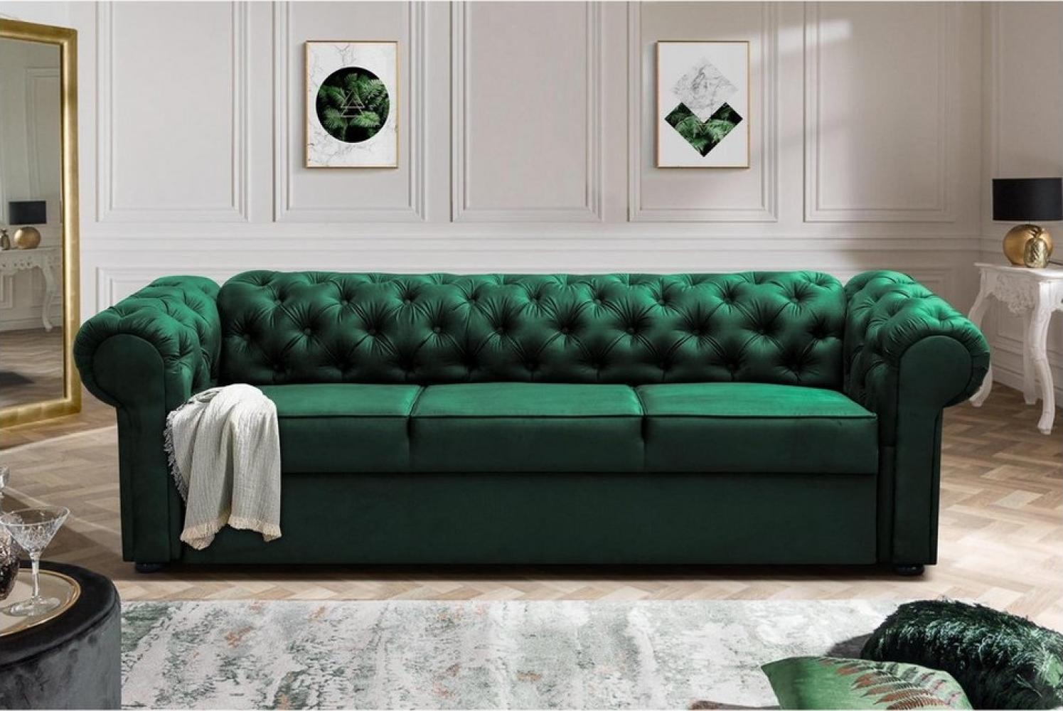 MOEBLO Chesterfield-Sofa Sofa AVIA, Couch Polstermöbel Sitzmöbel Wohnzimmermöbel 3-Sitzer-Sofa Stoffsofa, mit Relaxfunktion Bild 1