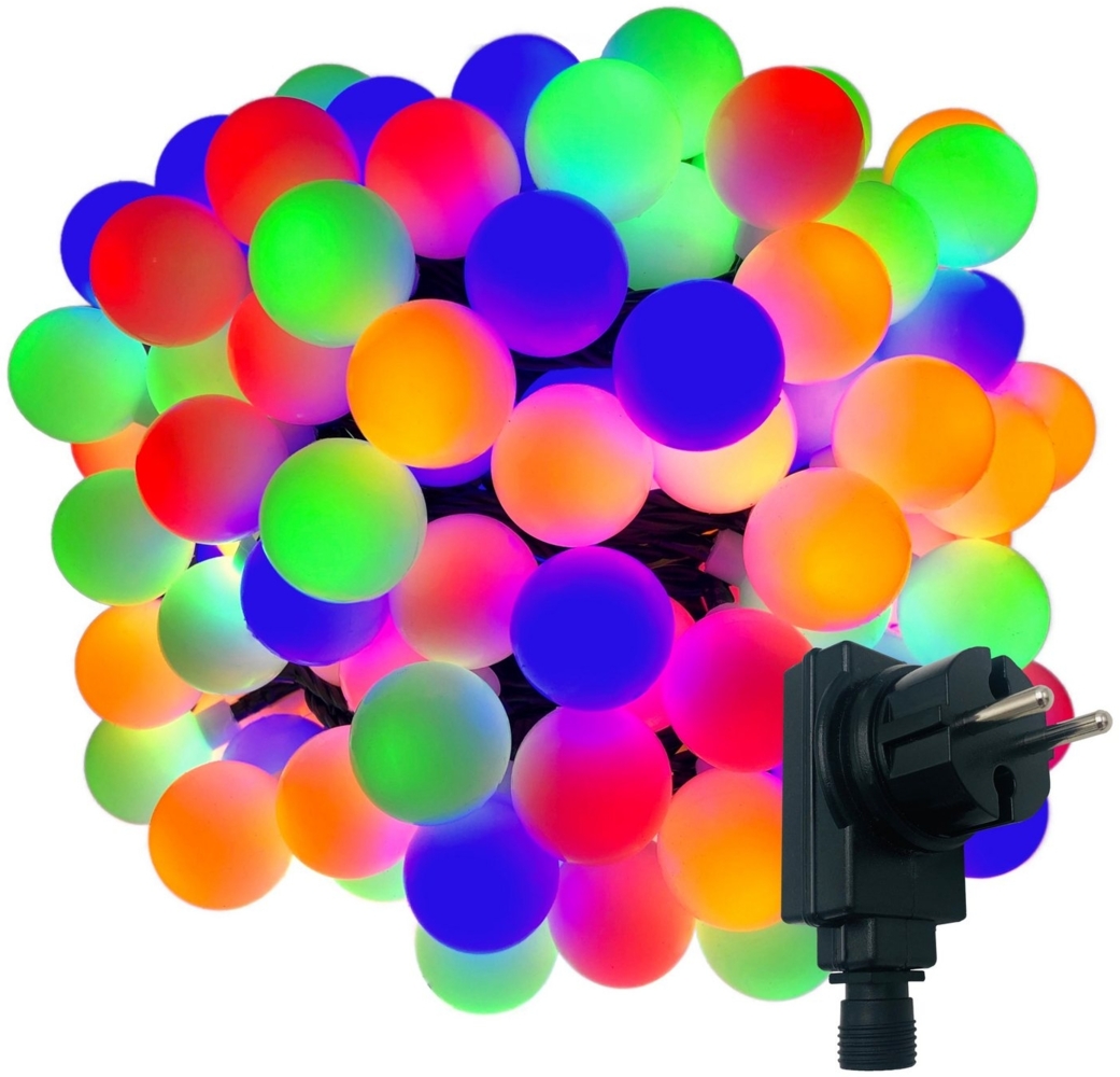 BONETTI Lichterkette XXL Partylichterkette mit 180 Leuchtkugeln, 180-flammig, für Innen- und geschützten Außenbereich (IP44), 17,9 Meter + Zuleitung Bild 1