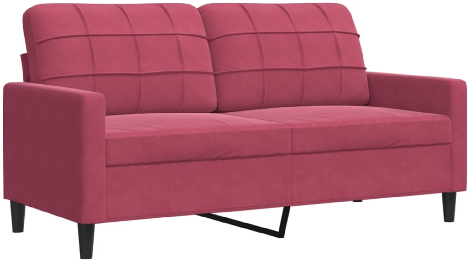 vidaXL 2-Sitzer-Sofa Weinrot 140 cm Samt 4007628 Bild 1