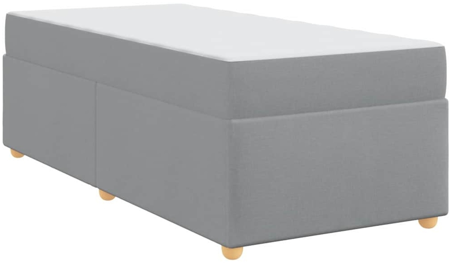 vidaXL Bettrahmen mit Matratze Hellgrau 80 x 200 cm Stoff 3399314 Bild 1