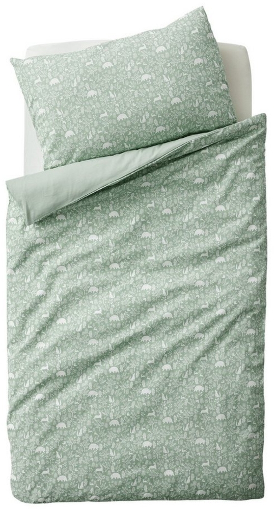 vertbaudet Bettwäsche Baby Kissenbezug WALDSPAZIERGANG, Baumwolle Bild 1