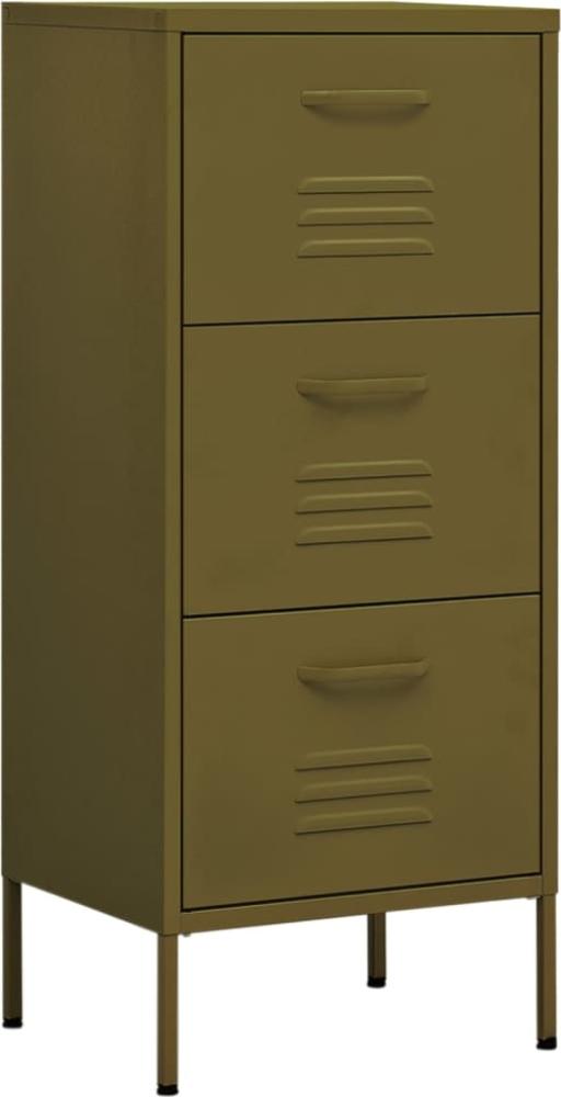 vidaXL Lagerschrank Olivgrün 42,5x35x101,5 cm Stahl Bild 1