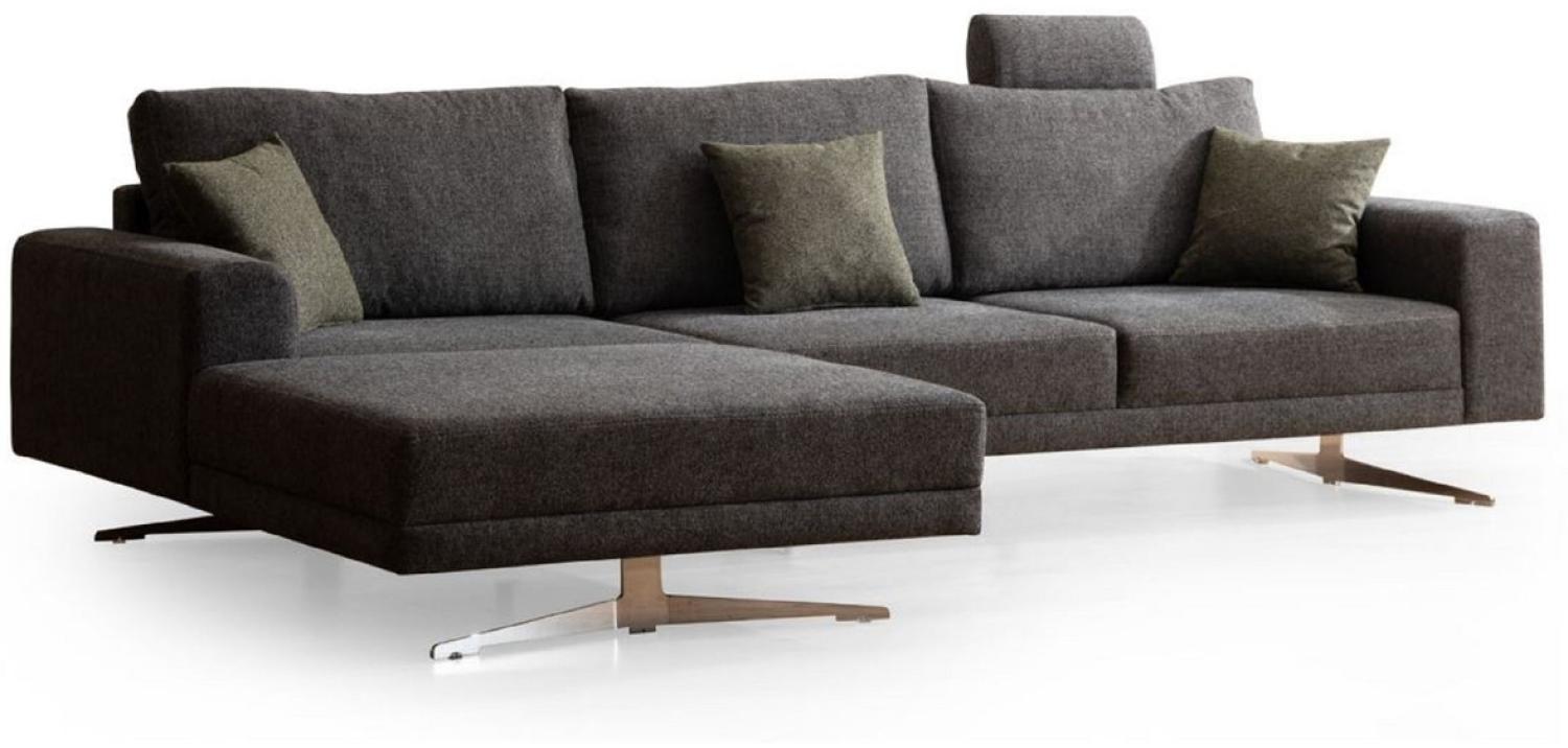 Casa Padrino Luxus Ecksofa Grau / Silber 310 x 180 x H. 70 cm - Wohnzimmer Sofa - Wohnzimmer Möbel - Luxus Möbel - Luxus Einrichtung Bild 1