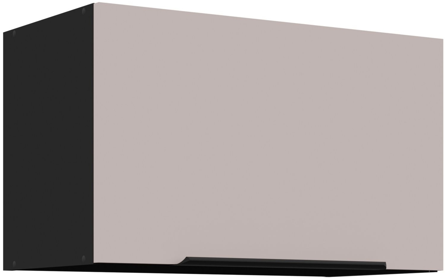 Küchen Kurzhängeschrank 60 cm ARONA Kaschmir beige matt + Schwarz matt Küchenzeile Küchenblock Küche Einbauküche Bild 1