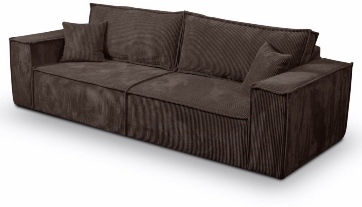 Compleo Schlafsofa MONA mit Bettkasten und Bettfunktion, Cordstoff, 3-Sitzer Sofa, Breite: 255 cm Bild 1
