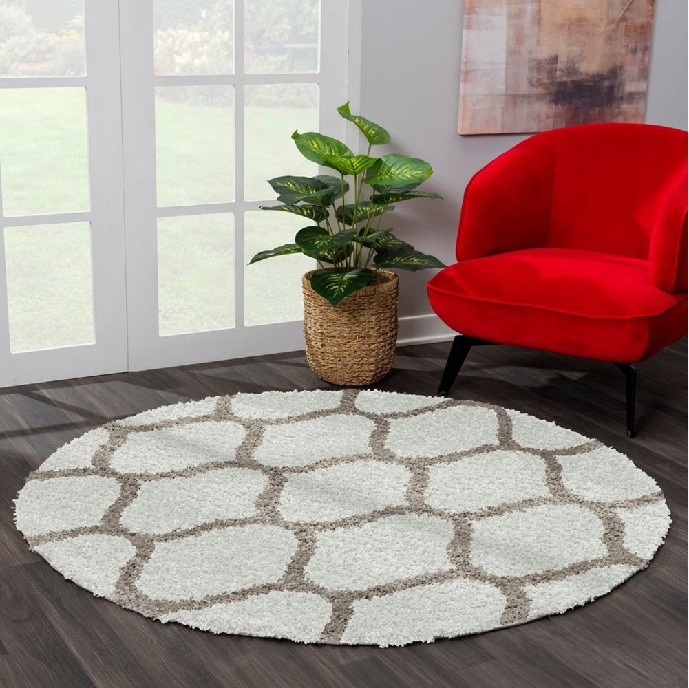 Sanat Hochflor-Teppich Madrid, rund, Höhe: 30 mm, Wohnzimmer, Langflor, Shaggy Teppich Bild 1