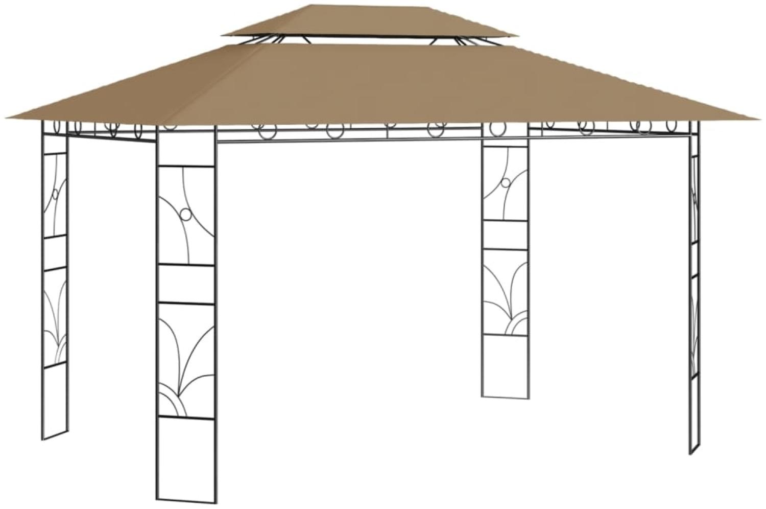 vidaXL Pavillon 4x3x2,7 m Taupe 160 g/m² 313916 Bild 1