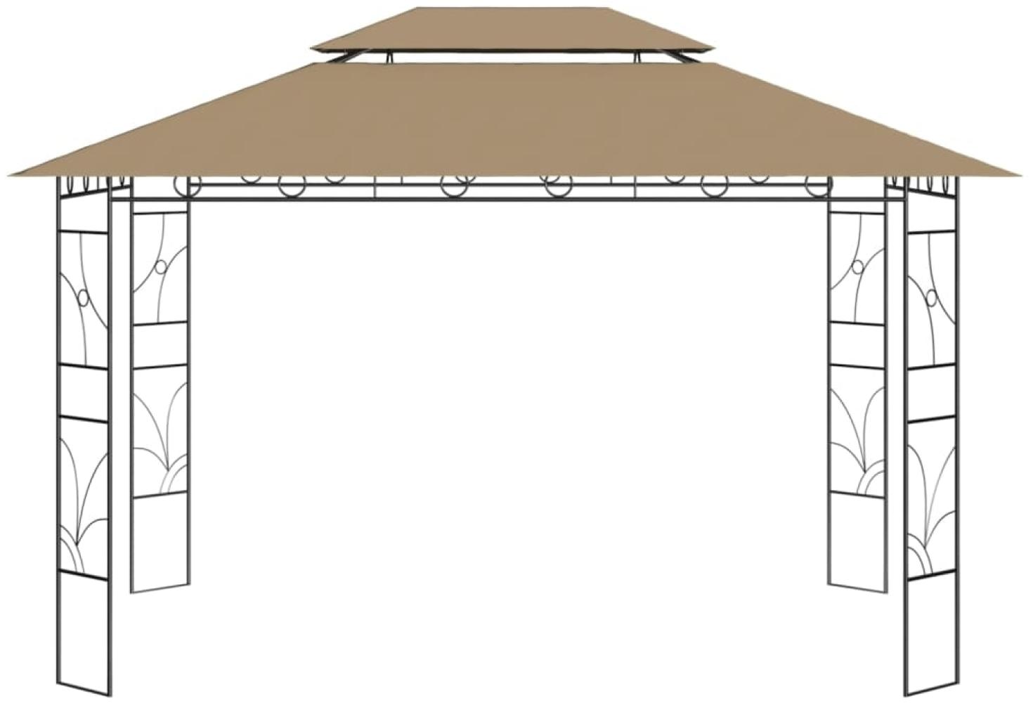 vidaXL Pavillon 4x3x2,7 m Taupe 160 g/m² 313916 Bild 1