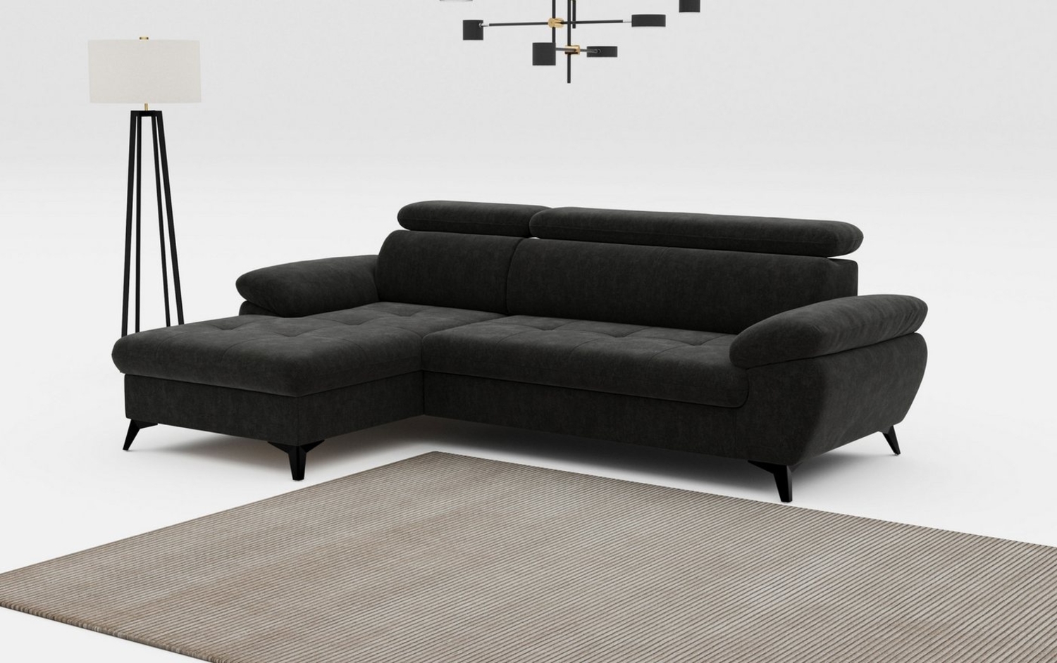 COTTA Ecksofa Hudson L-Form, mit Kopfteilverstellung, wahlweise mit Bettfunktion & Bettkasten Bild 1