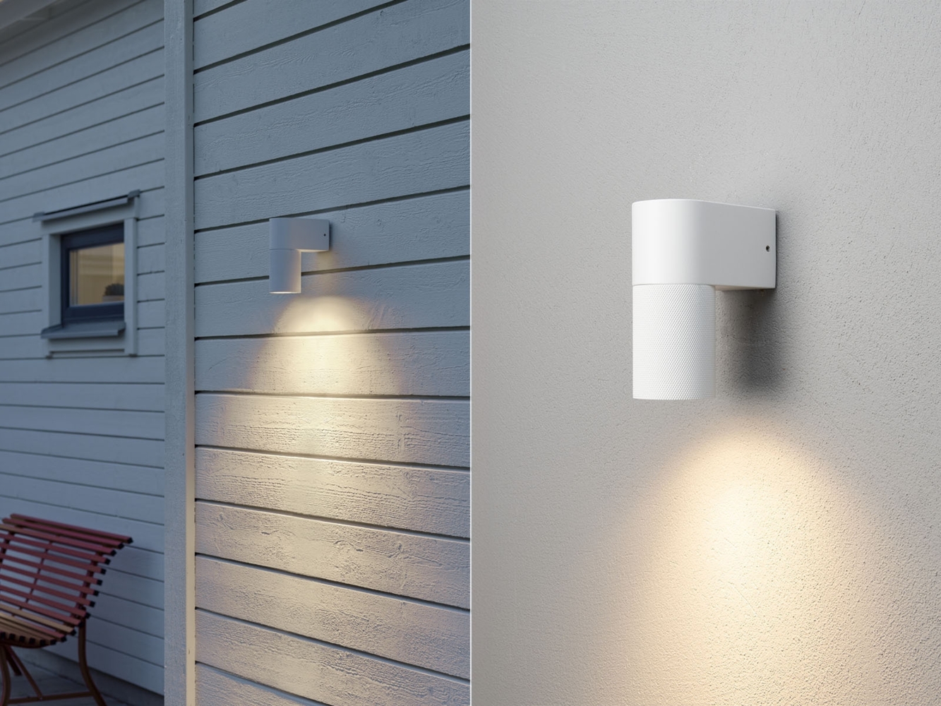 KONSTSMIDE Temi Außenwandleuchte weiß IP54 GU10 downlight 6,5 x 11,5 x 14,5 cm Bild 1