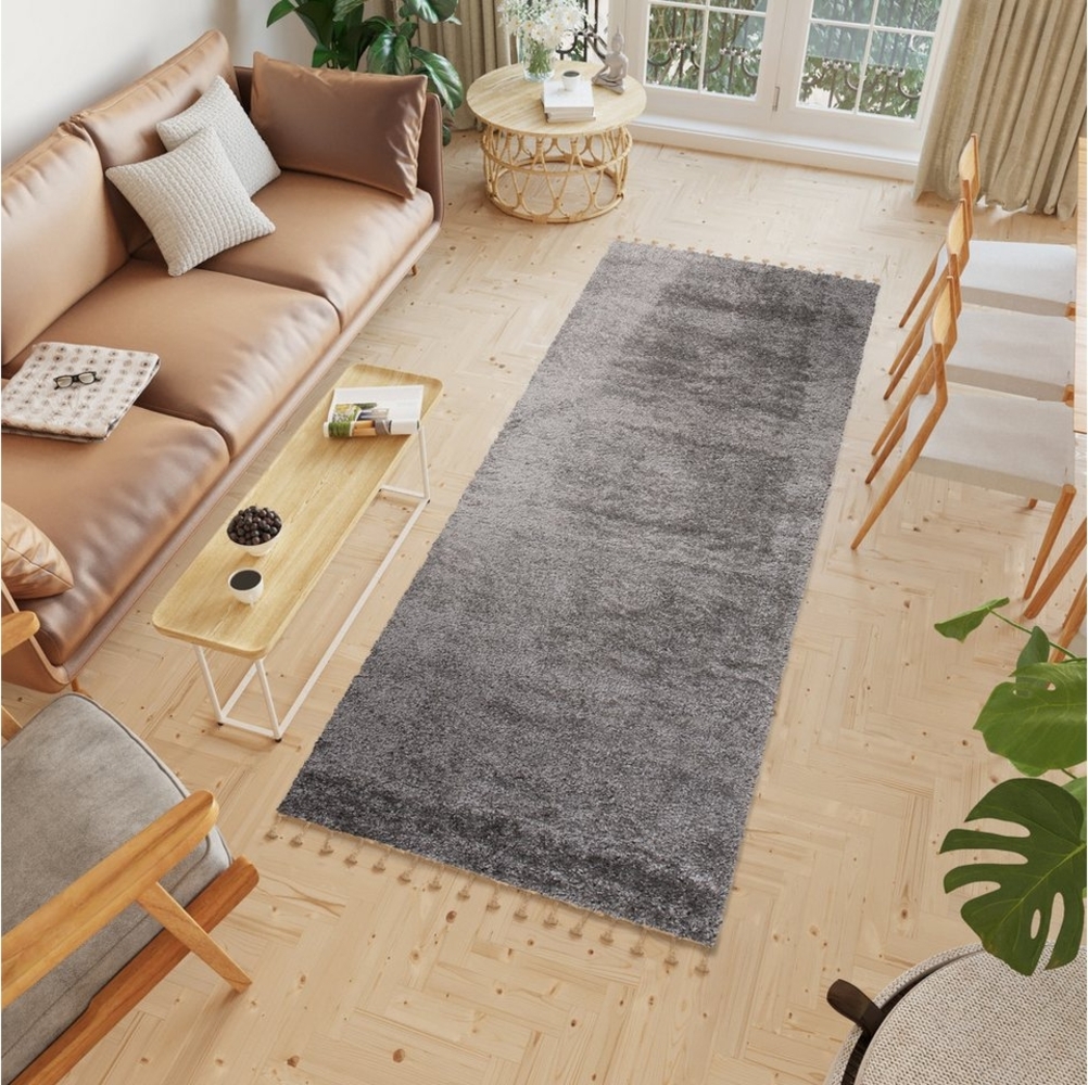 Tapiso Hochflor-Läufer VERSAY FRANSEN, rechteckig, Höhe: 40 mm, Wohnzimmer, Schlafzimmer, Shaggy Bild 1