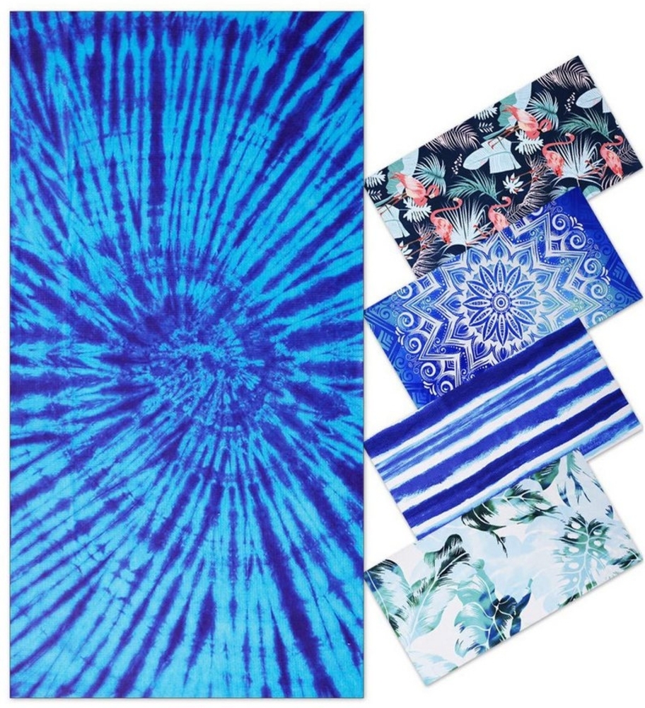 Coonoor Badetücher Badetuch Microfaser Tie-dye Strandtücher,Handtücher Super Saugfähig, (150x75 cm) Bild 1